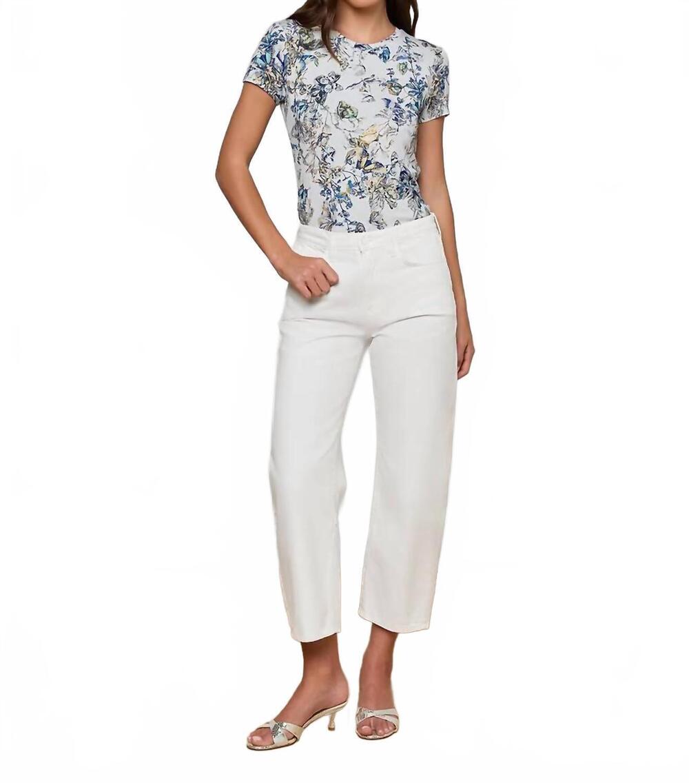 NEW L'AGENCE mallis bow-leg jeans in blanc